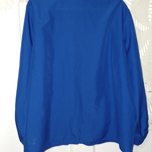 Vintage Paris Station Blue Womens Blouse (2XL) Silk-Like - Picture 3 of 6